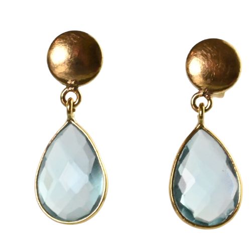 Euro Gold Gemstone Stud Drops A289a