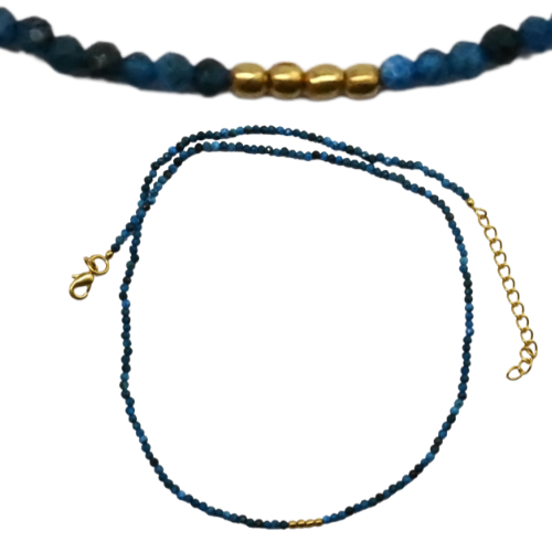 Euro gold feature on a Gemstone necklace A1G