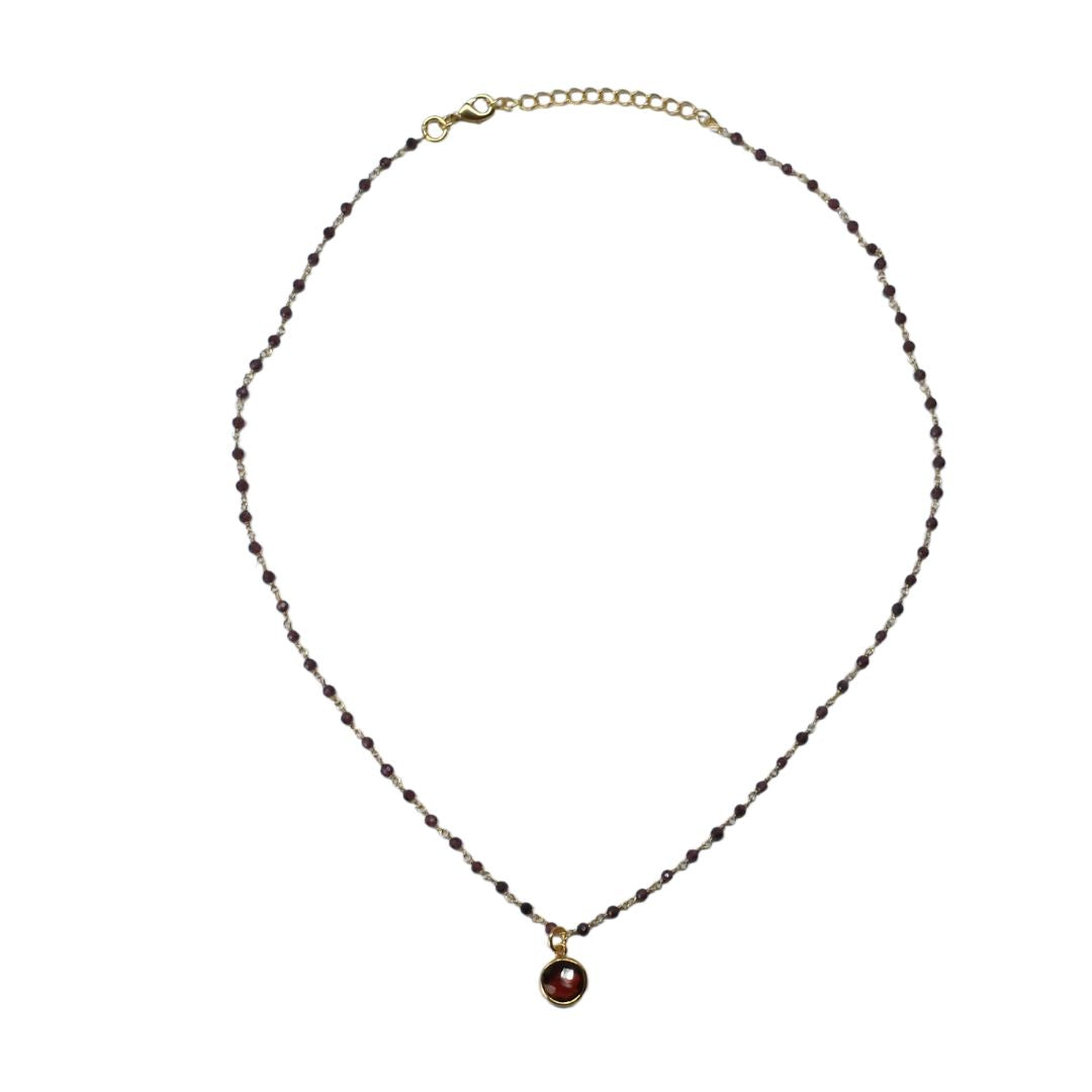 Euro Gold Assorted Gemstones 45 cm plus 5 cm extender chain Necklace A1.