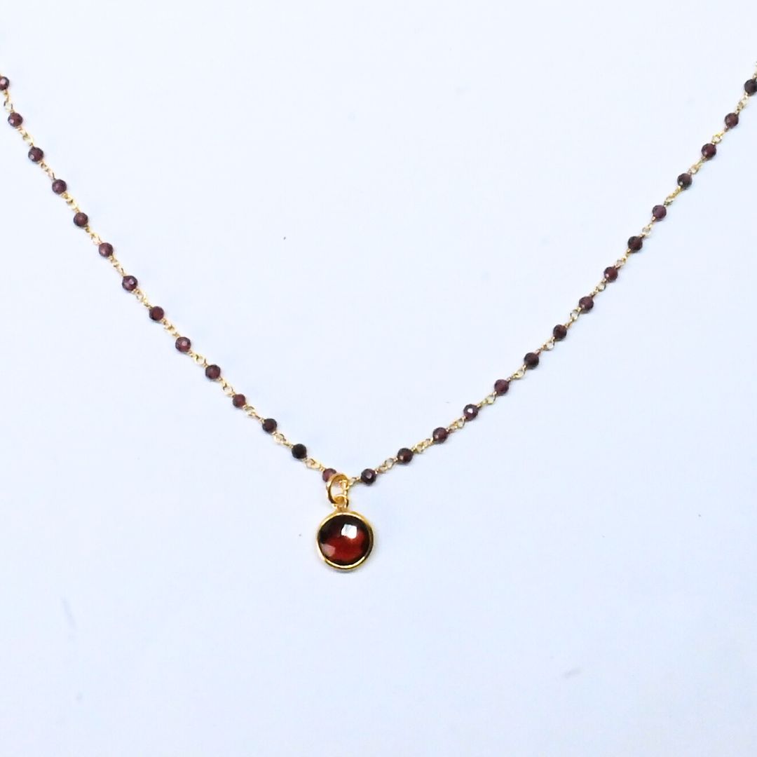 Euro Gold Assorted Gemstones 45 cm plus 5 cm extender chain Necklace A1.