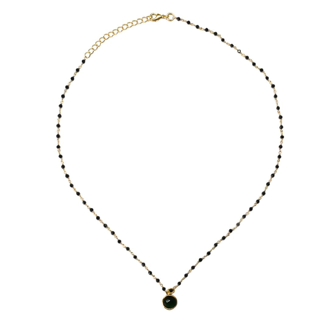 Euro Gold Assorted Gemstones 45 cm plus 5 cm extender chain Necklace A1.