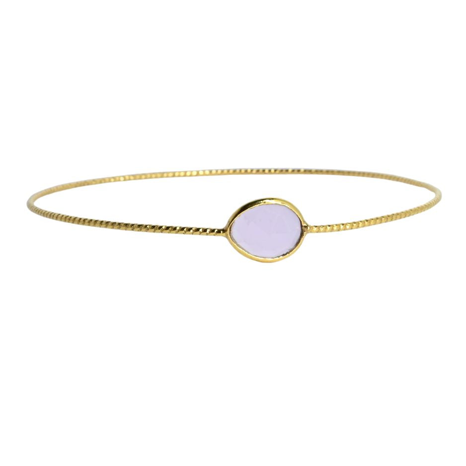 Euro Gold cuff bangle with gems- A278