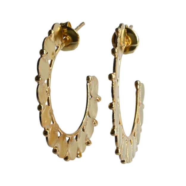 Euro Gold Stud Earrings B127