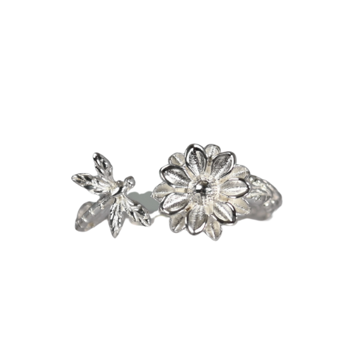 Rococo Dragon Flower Open sized ring RS21