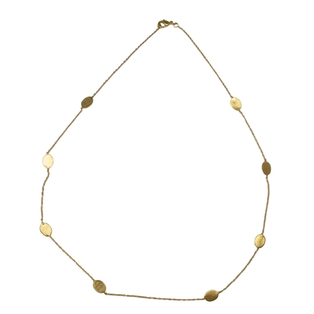Euro gold magnificent linked necklace A249