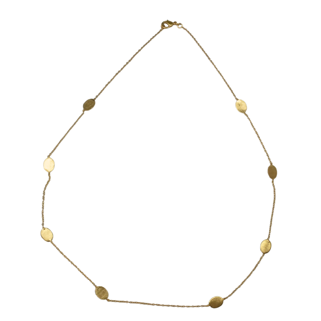Euro gold magnificent linked necklace A249