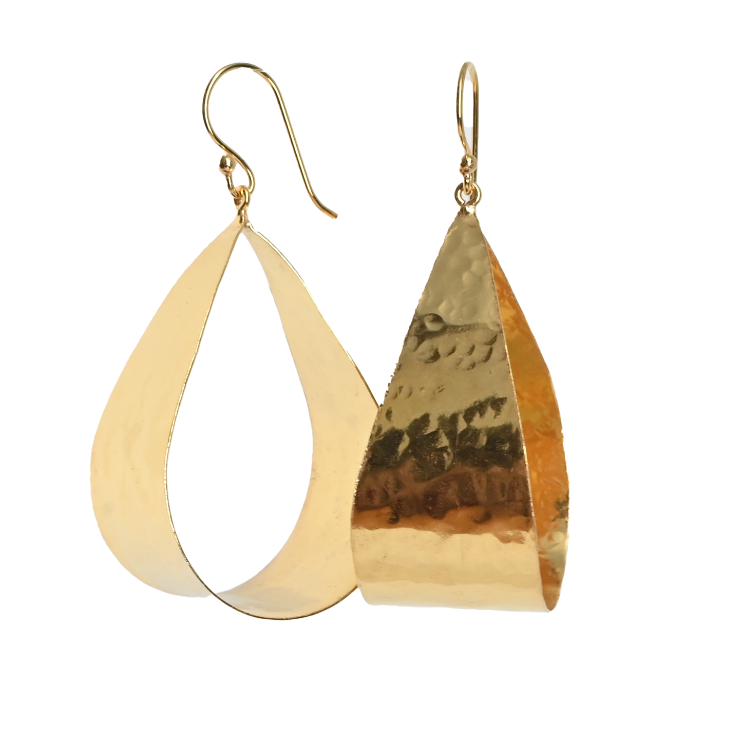 Euro Gold Wide Hoop Earrings B17a