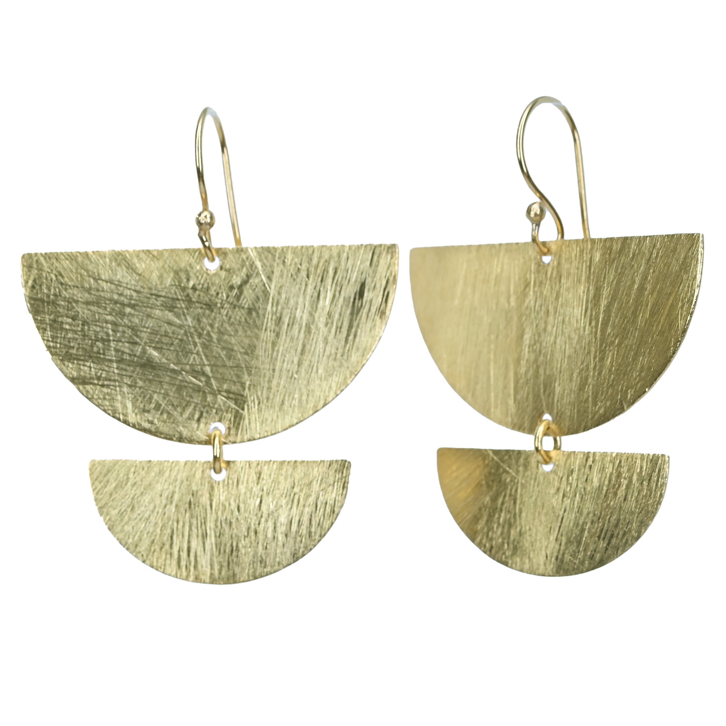 Euro Gold Fan Drop Earrings B26