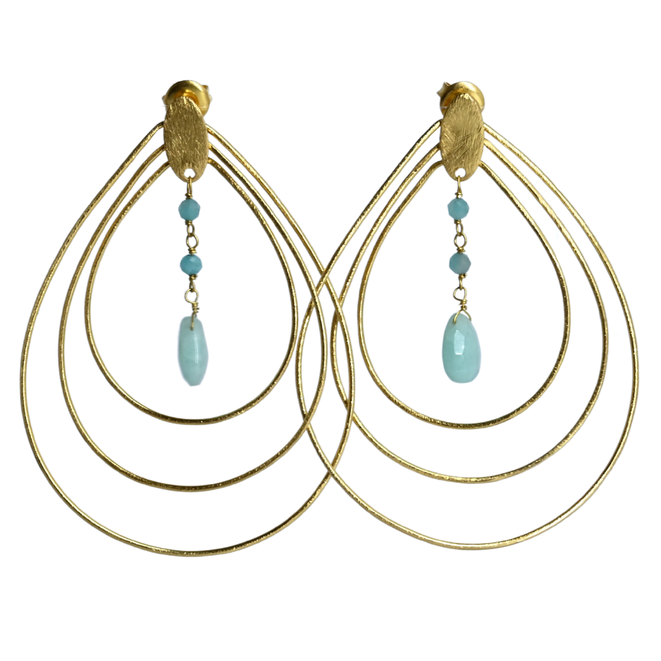 Euro Gold Earrings B196a