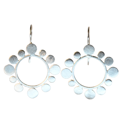 Piccolo Earrings Silver Wash - B19p