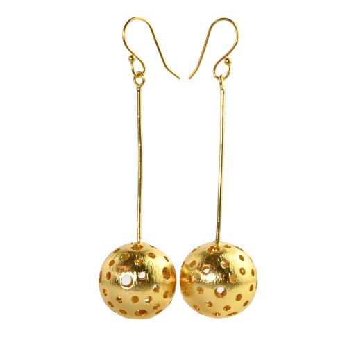 Euro Gold Ball Drop Earrings B335