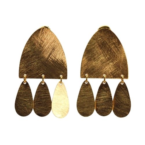 Euro Gold Stud Earrings B337