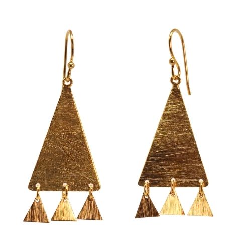 Euro Gold drop Earrings B339