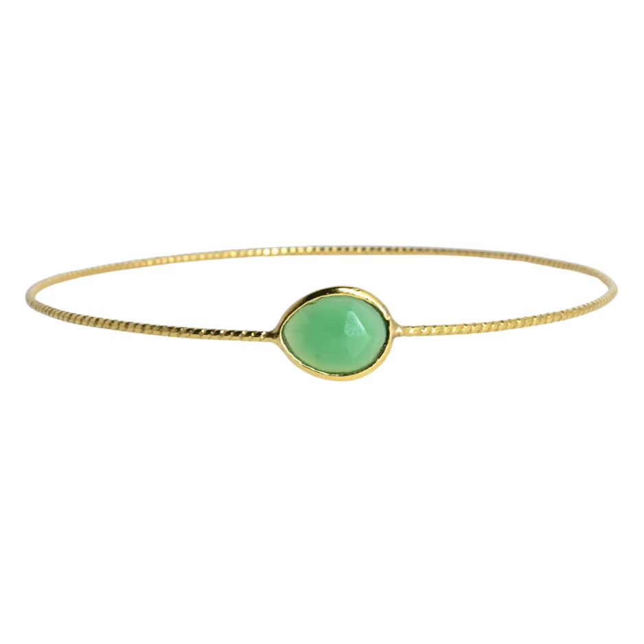 Euro Gold cuff bangle with gems- A278