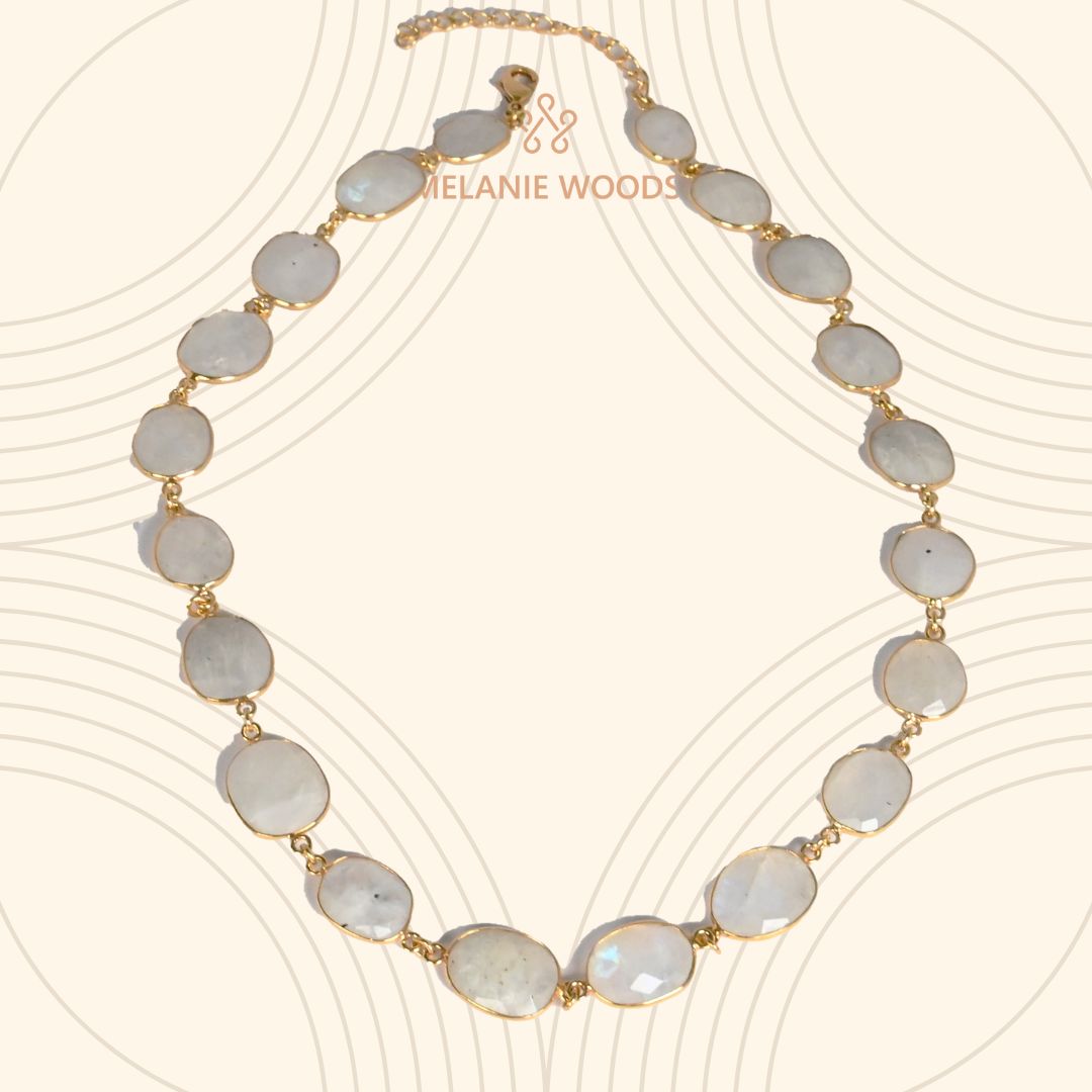 Euro Gold Gemstone Necklace 50 cm A231