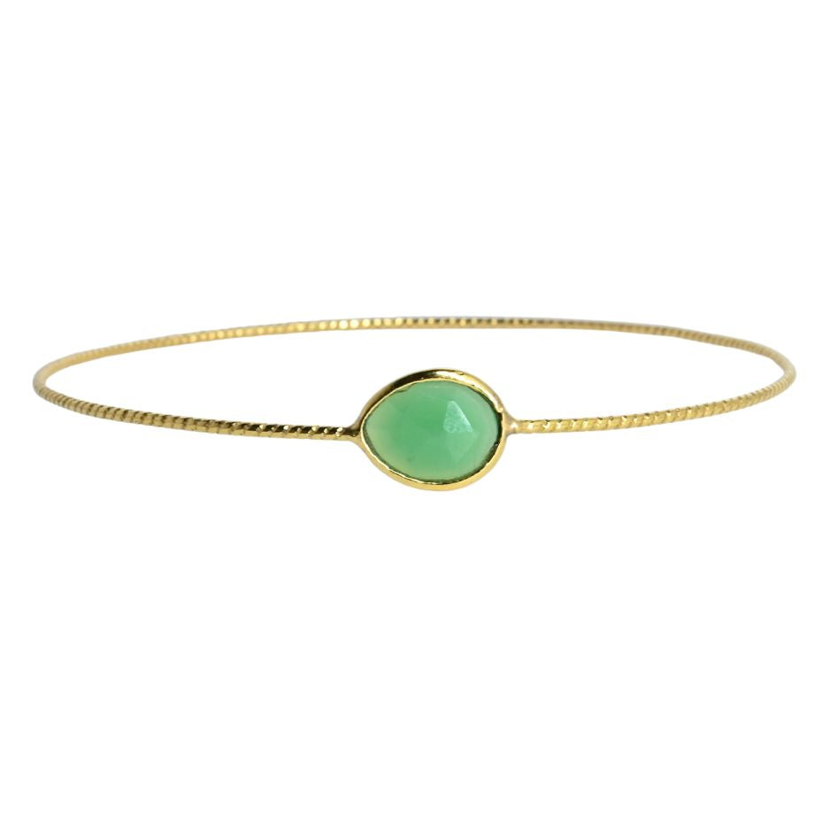 Euro Gold cuff bangle with gems- A278