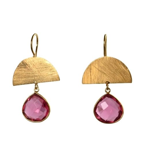 Euro Gold Gemstone Stud Drops A298a