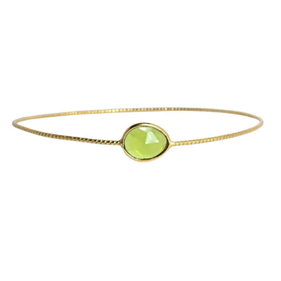 Euro Gold cuff bangle with gems- A278