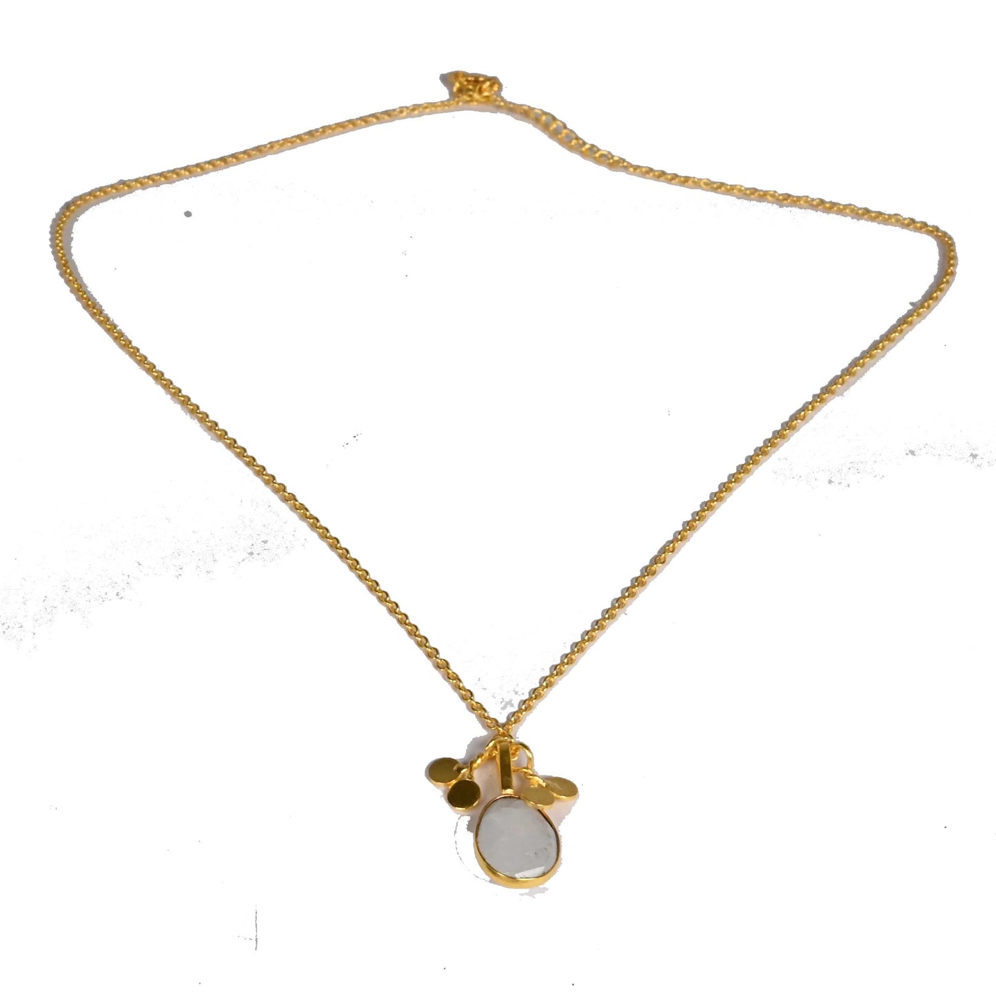 Euro Gold Gemstone Necklace 50 cm A230