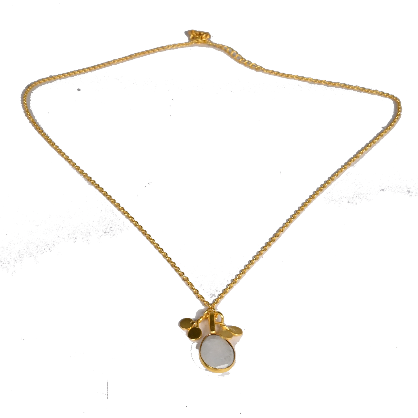 Euro Gold Gemstone Necklace 50 cm A230
