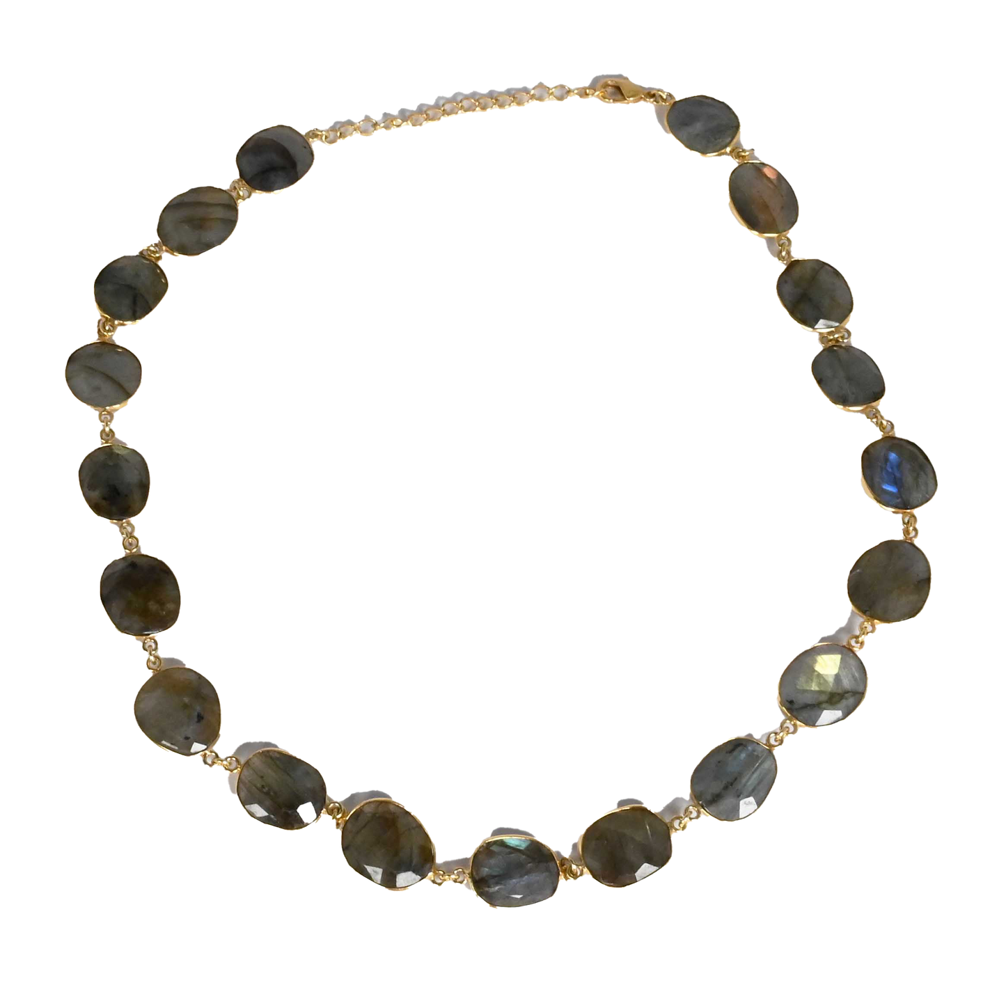 Euro Gold Gemstone Necklace 50 cm  A231