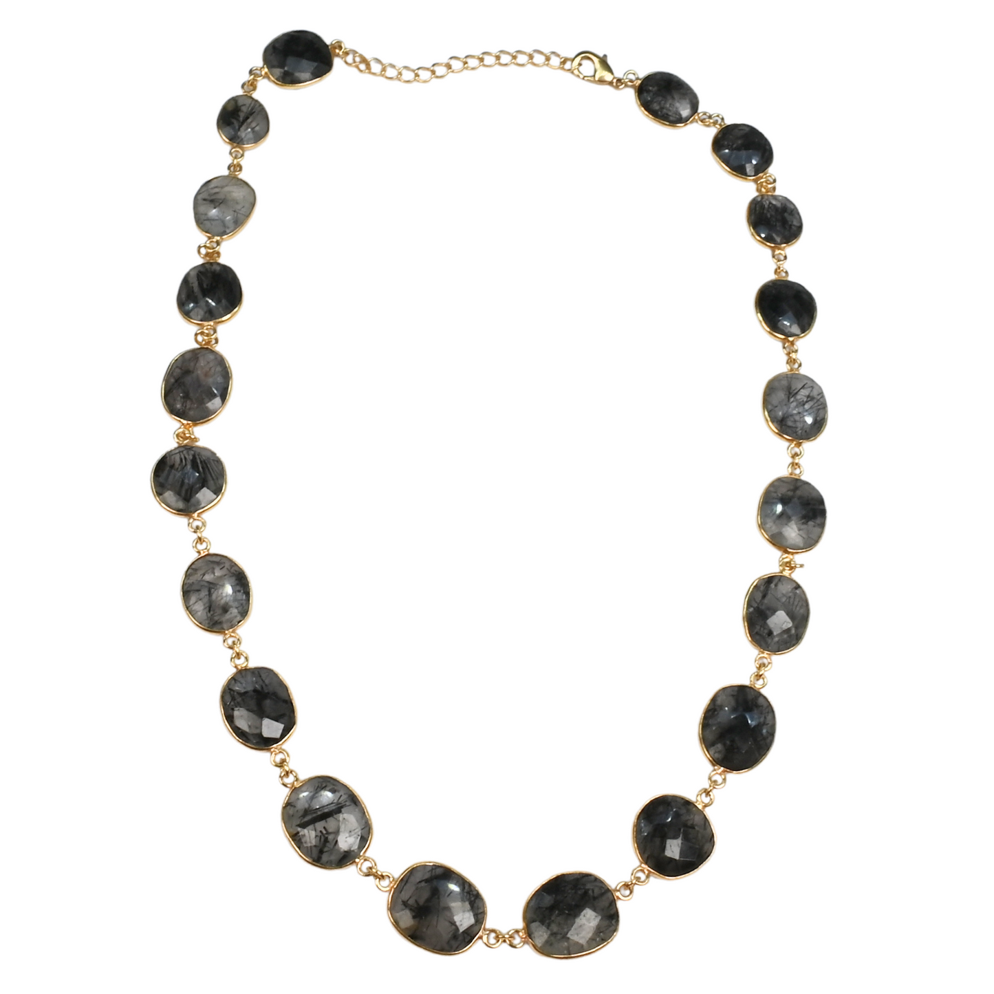 Euro Gold Gemstone Necklace 50 cm A231