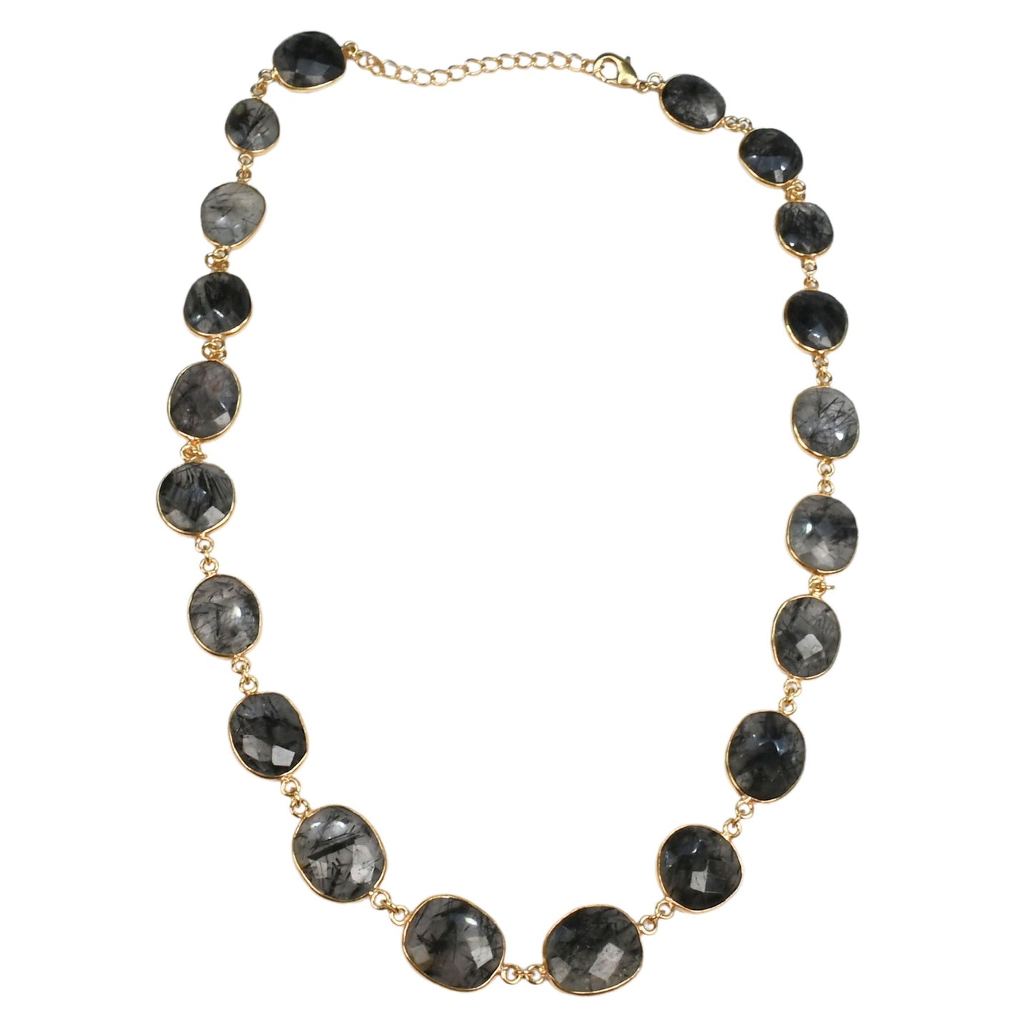Euro Gold Gemstone Necklace 50 cm A231