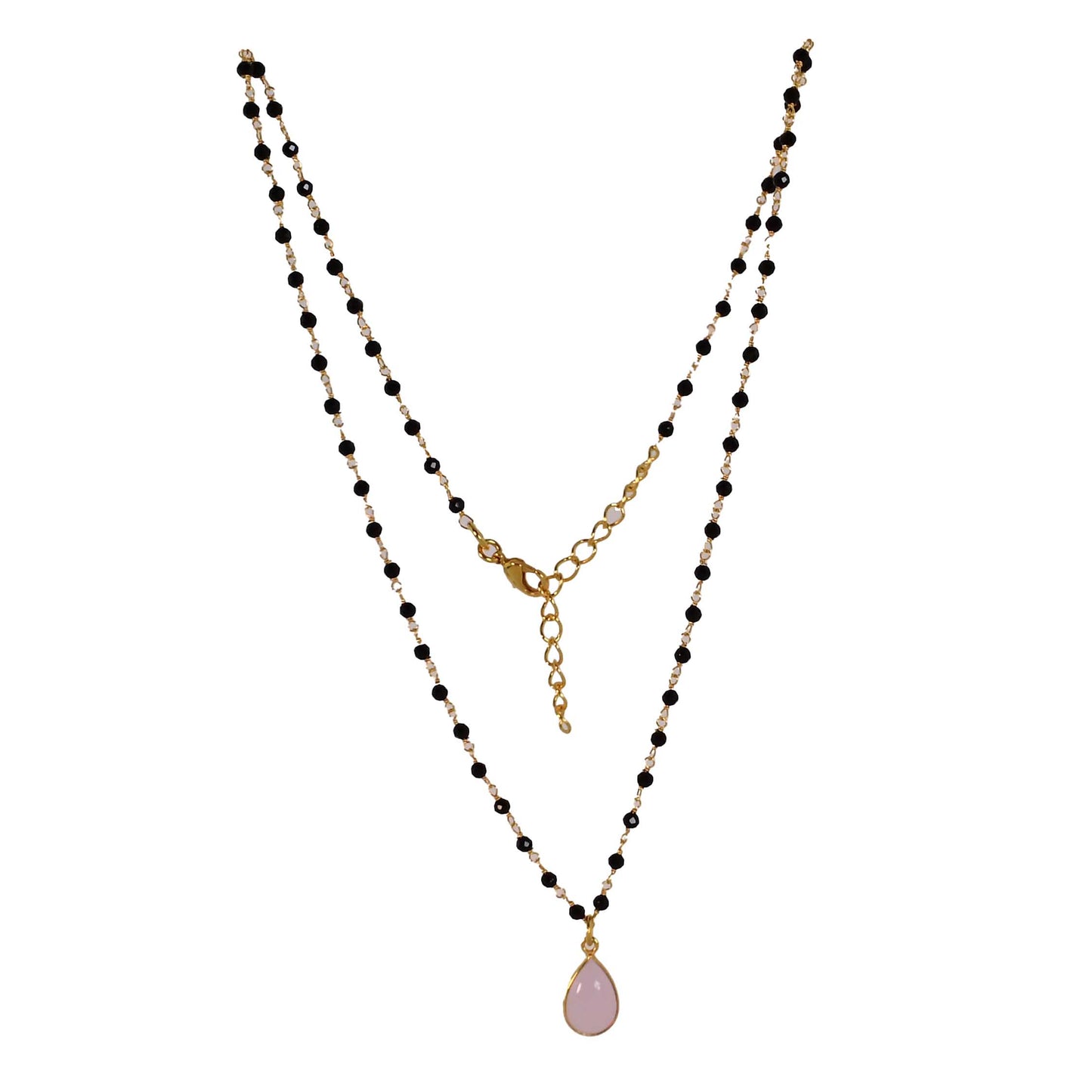 Euro Gold Assorted Gemstones 45 cm plus 5 cm extender chain Necklace A1.