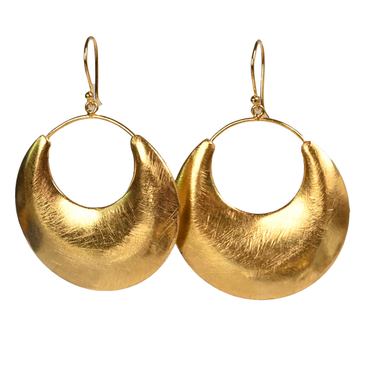 Euro Gold Hoop Drop Earrings B235