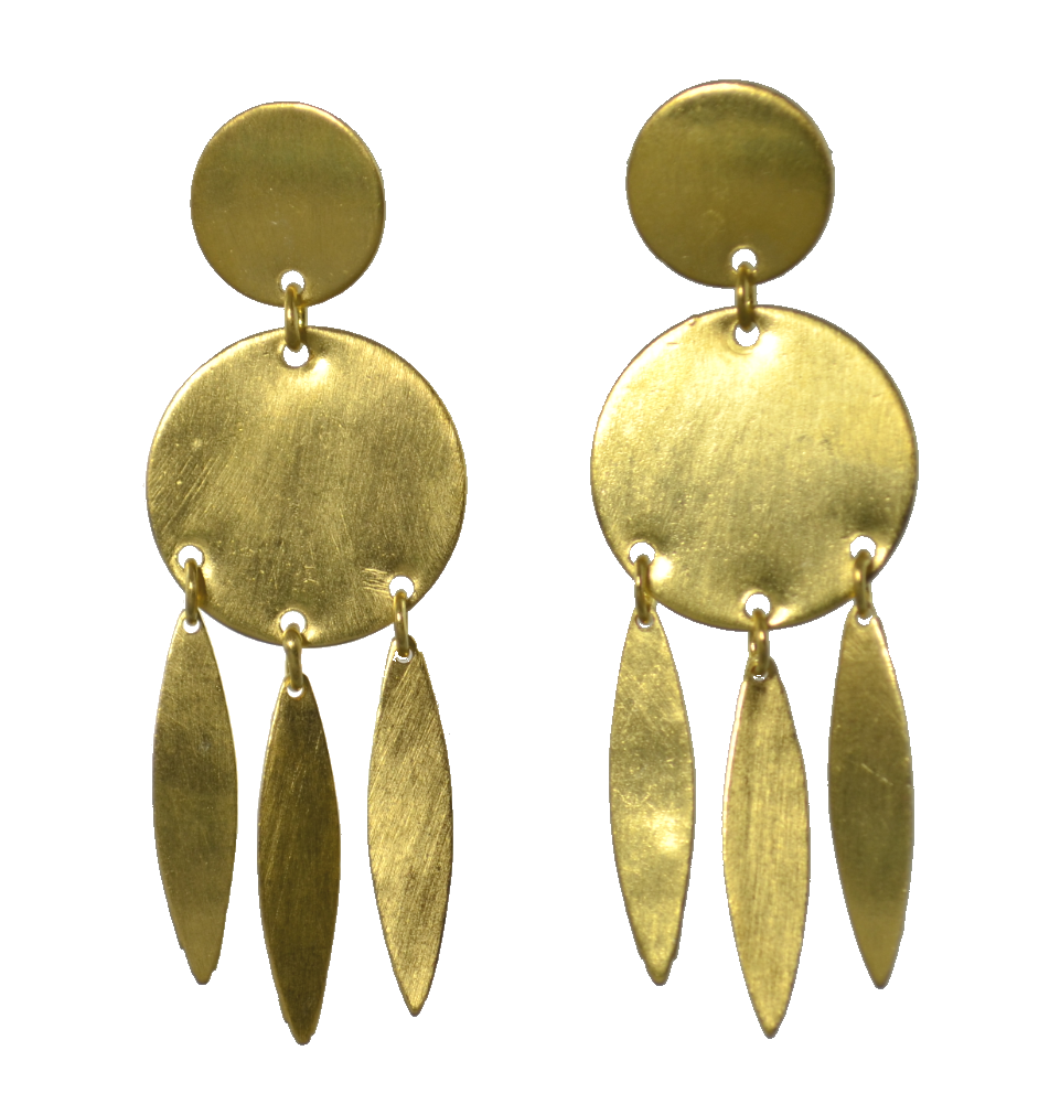 Euro Gold Multi Swing Stud Earrings B45