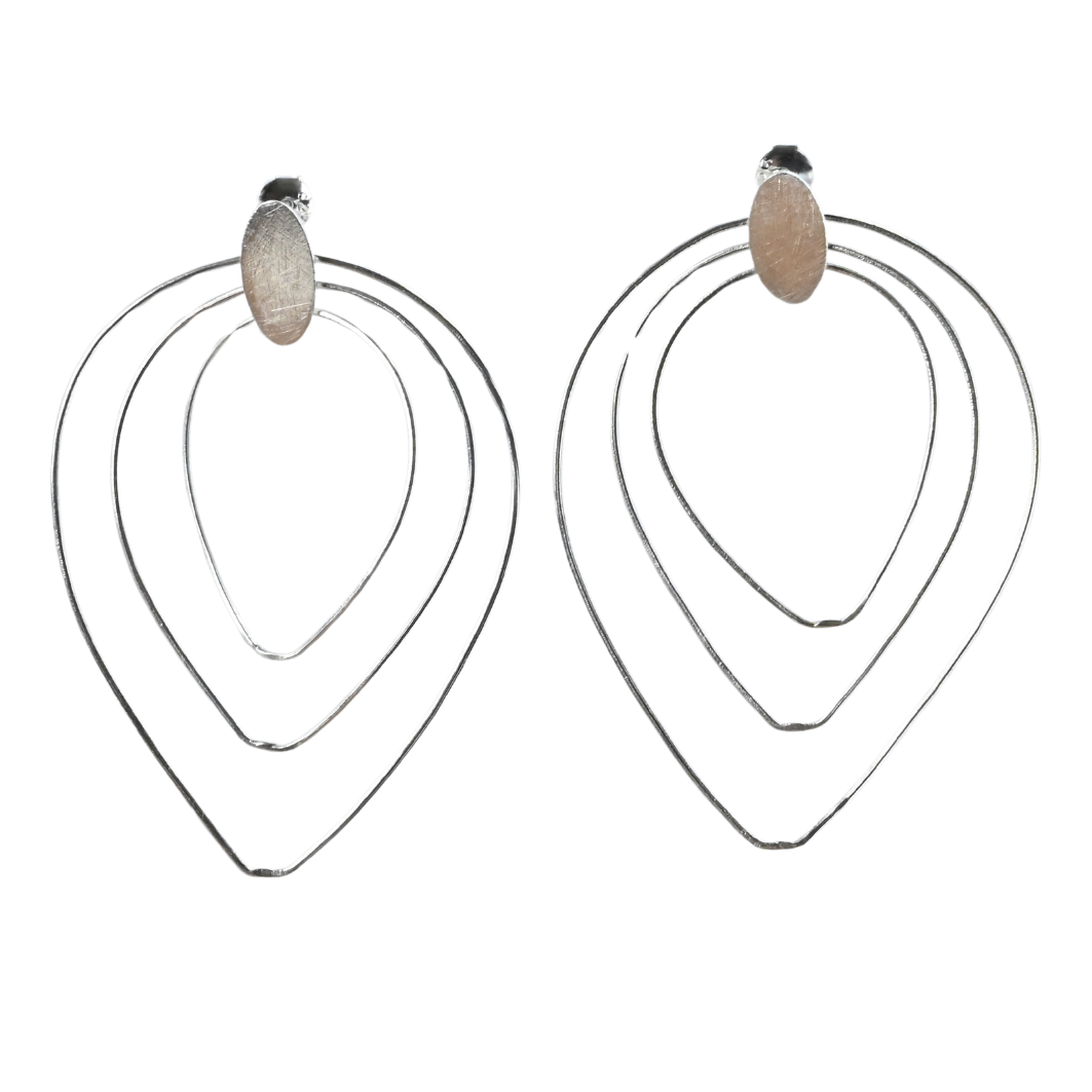 Euro Sterling Silver Earrings D198a