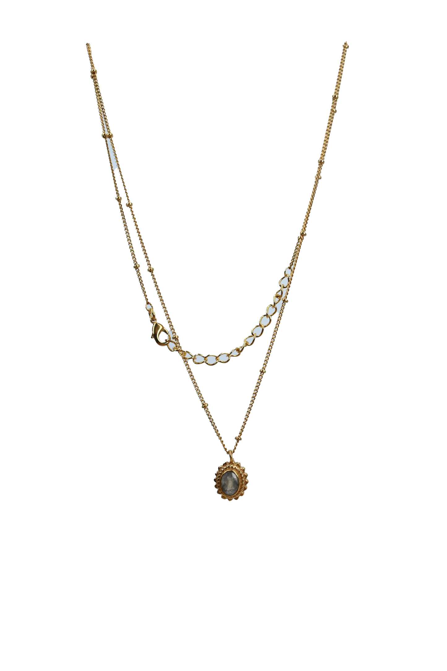 Euro gold and gem necklaces with many gem varieties A194