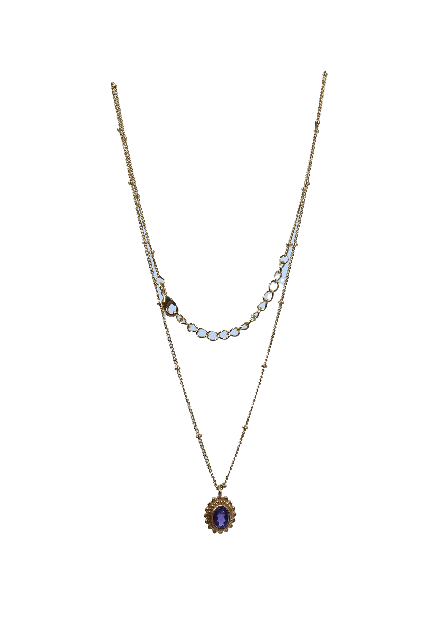 Euro gold and gem necklaces with many gem varieties A194