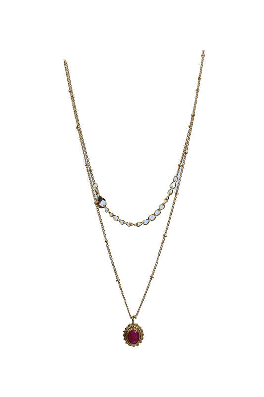 Euro gold and gem necklaces with many gem varieties A194