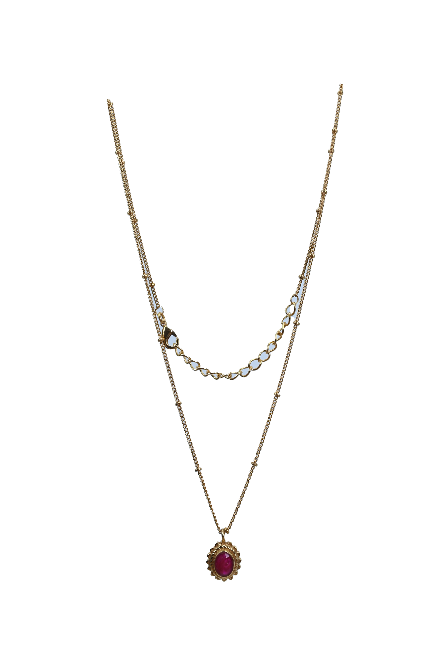Euro gold and gem necklaces with many gem varieties A194