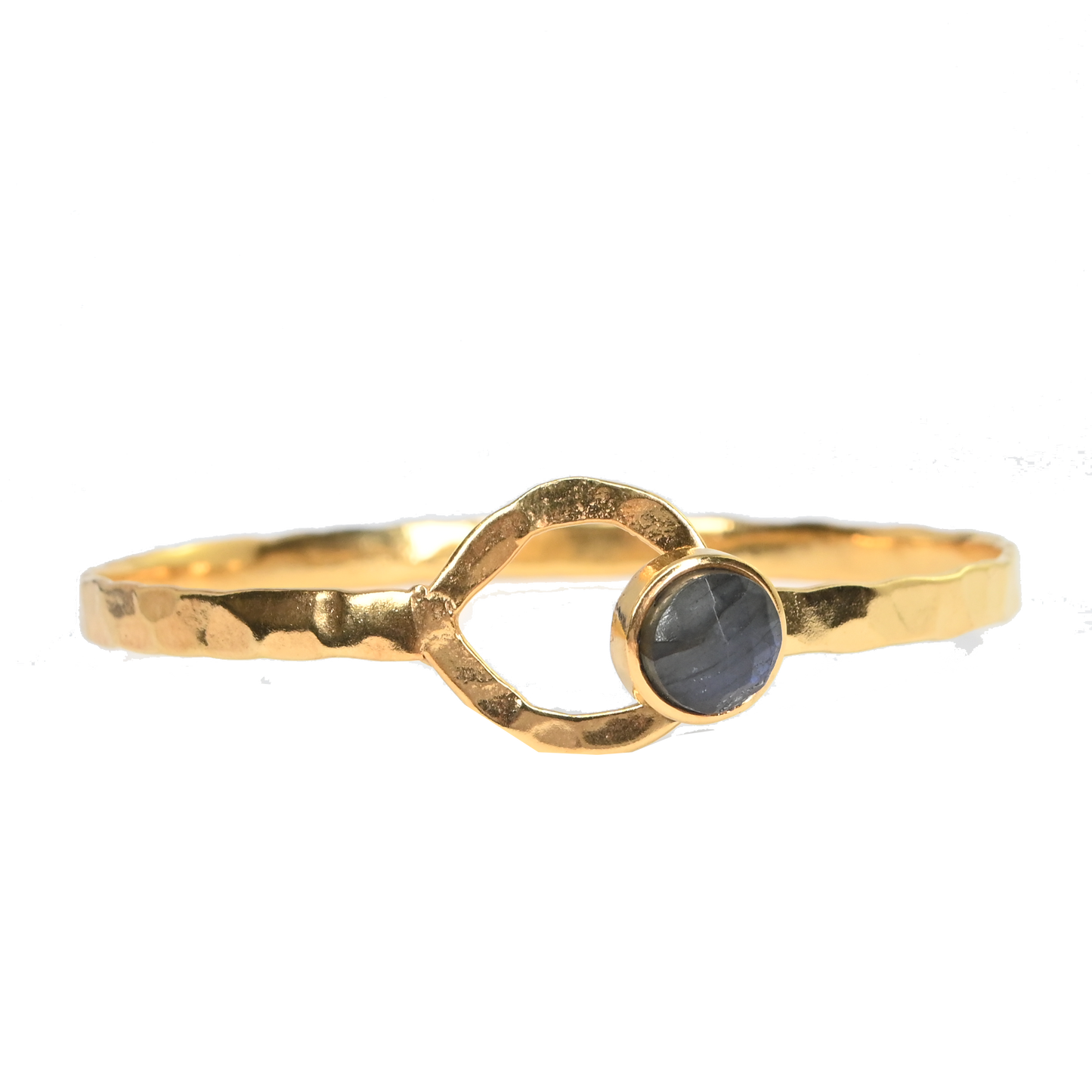 Euro Gold cuff bangle with gems- A21a