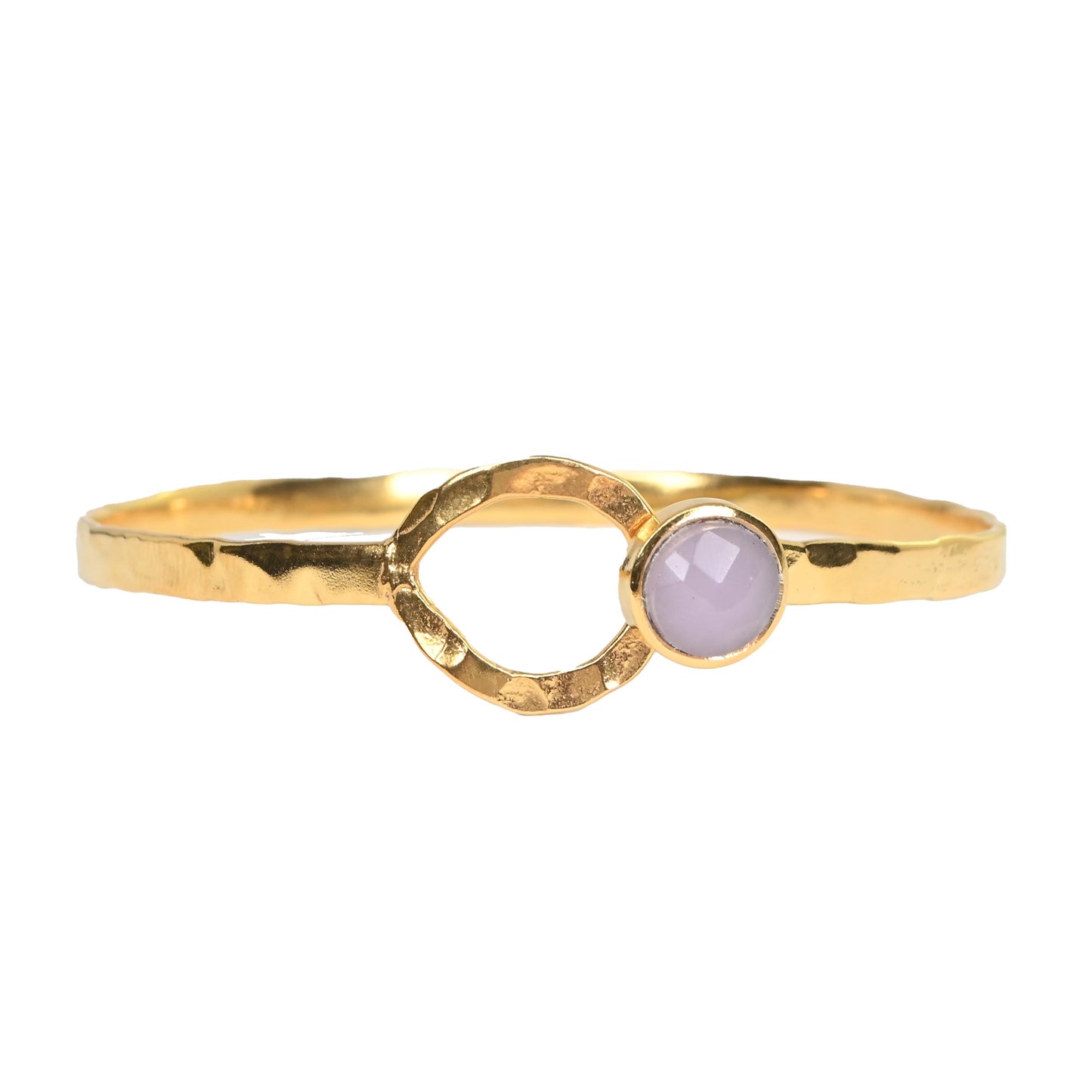 Euro Gold cuff bangle with gems- A21a