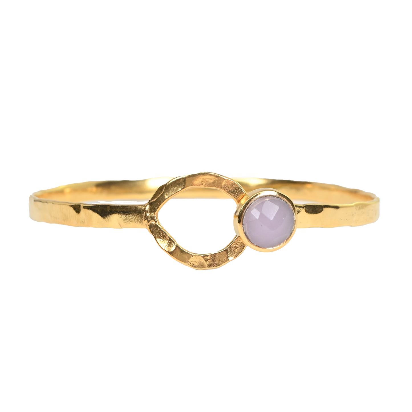 Euro Gold cuff bangle with gems- A21a