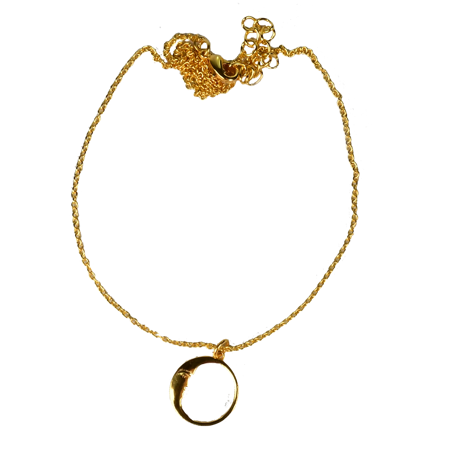 Euro gold moon necklace A38