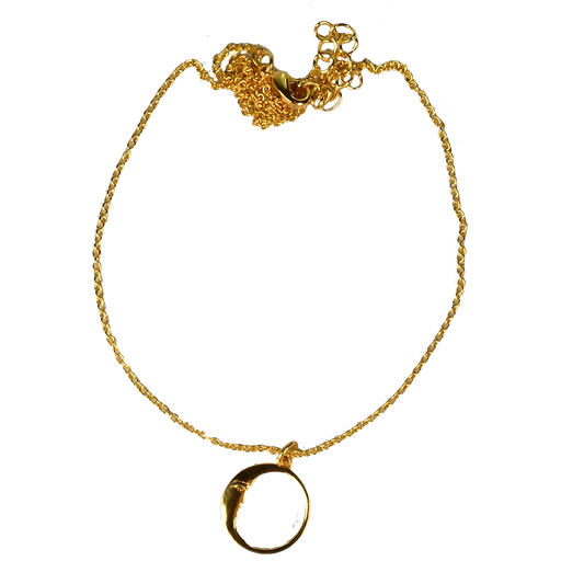 Euro gold moon necklace  A38