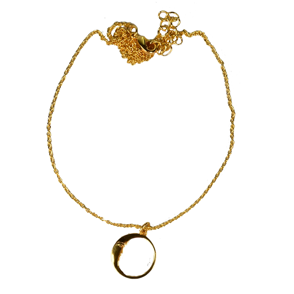 Buy Moon Necklace in 24K Gold on Brass Melanie Woods Jewelry