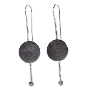 Silver Wash Hook Earrings C65