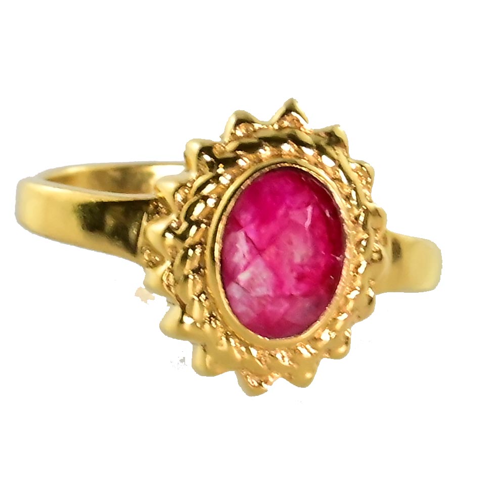 Euro Gold Gemstone Ring A49