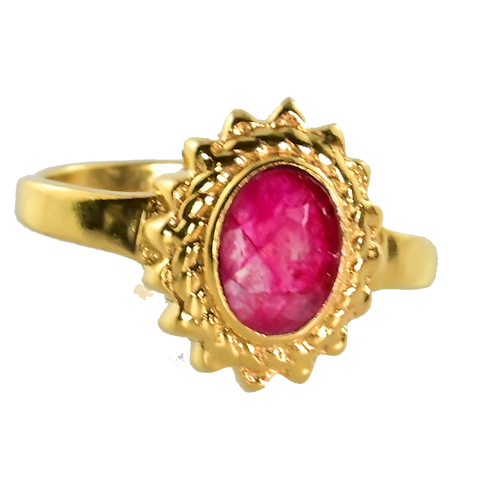 Euro Gold Gemstone Ring A49