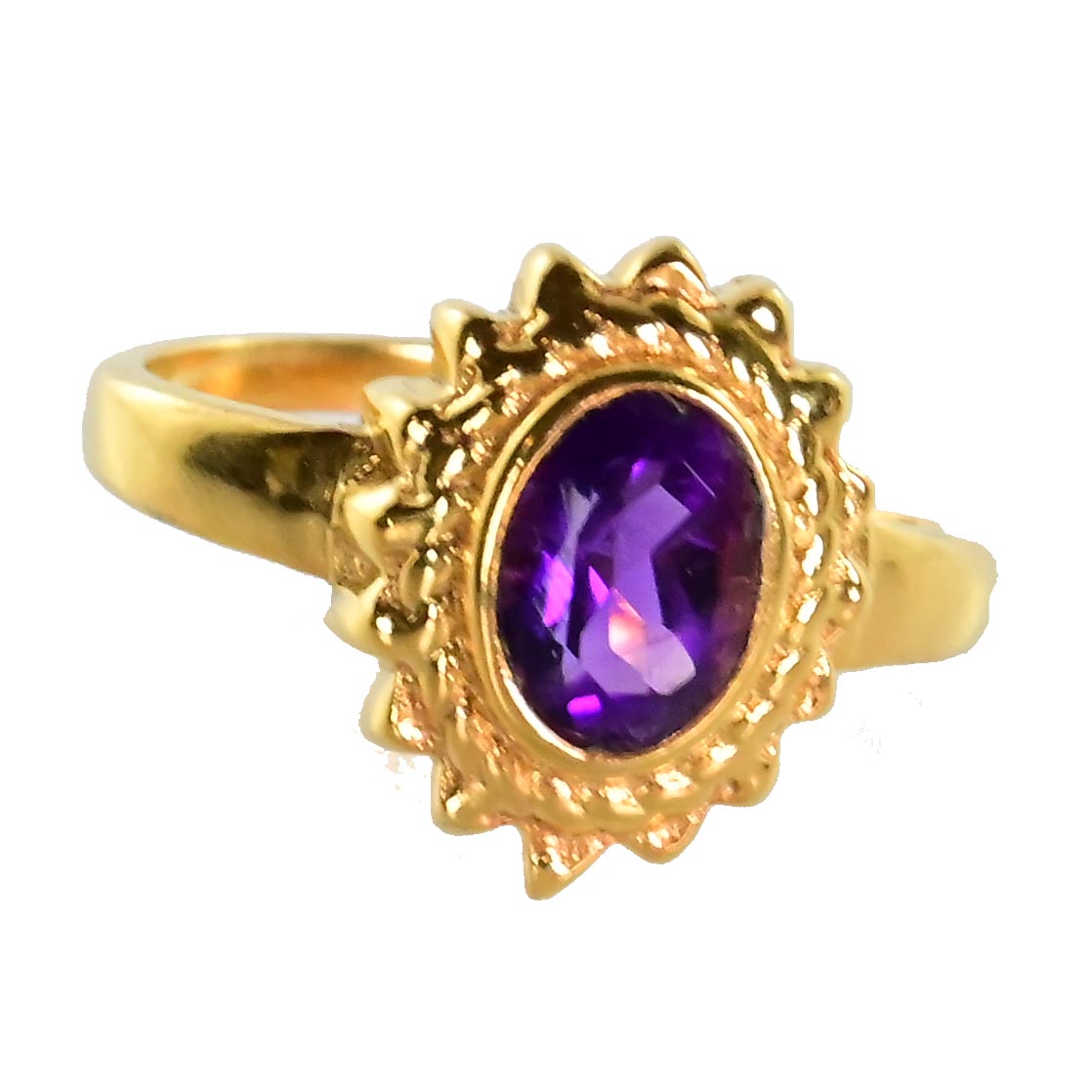 Euro Gold Gemstone Ring A49