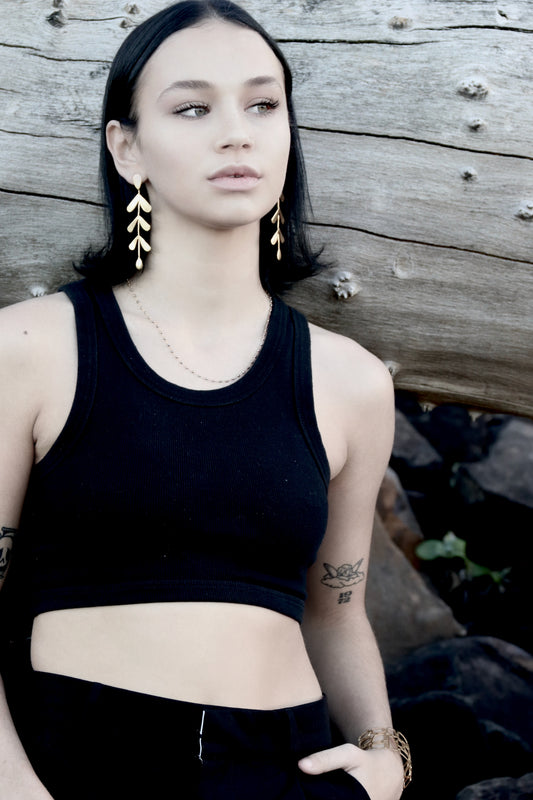 Euro Gold Earrings B130a