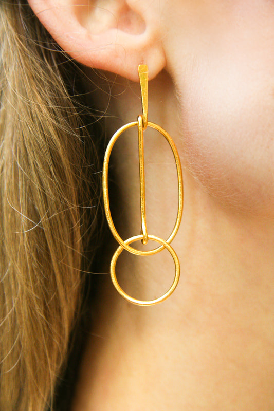 Euro Gold Earrings B144