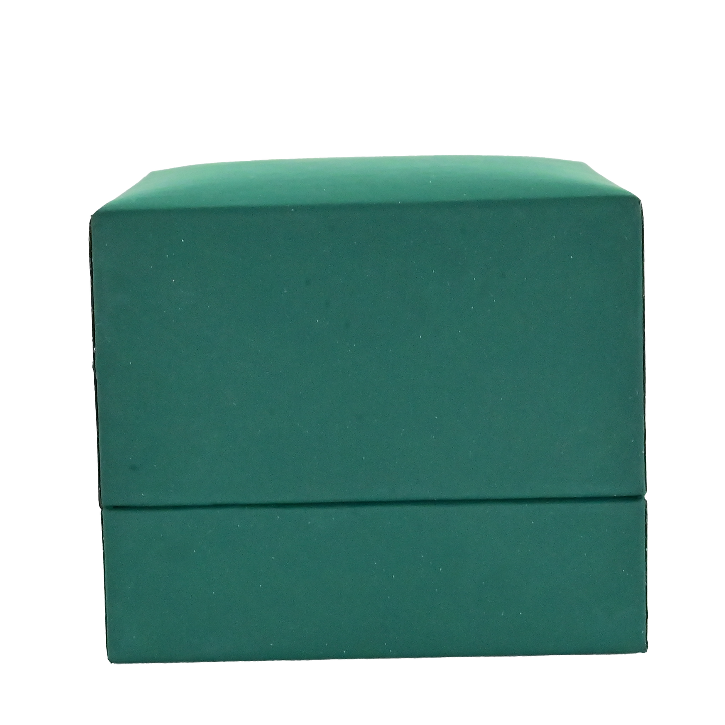 SET OF 10 with every $500 sale Luxury Emerald Green leather and silk ring box. 6 x 6 x 5.5 cm