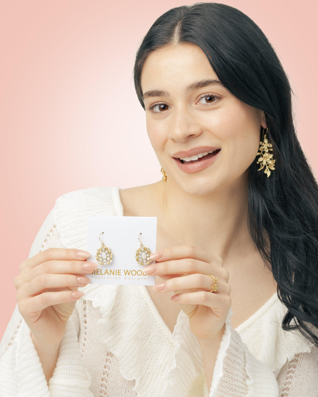 NEW White cards with earring holes