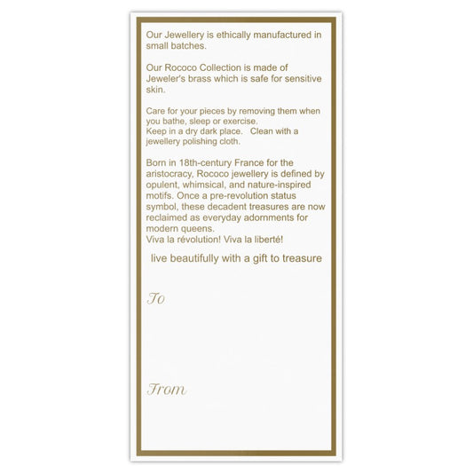 Large White Rococo promotional cards DL